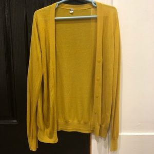 Mustard Yellow Uniqlo L Cardigan